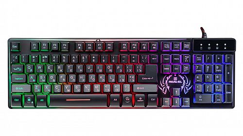 Купить Клавіатура REAL-EL Comfort 7090 Backlit black USB в магазине vsesvit.shop