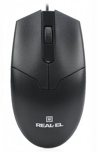 Купить Миша REAL-EL RM-208 Black USB UAH в магазине vsesvit.shop