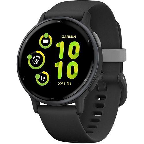 Купить Смарт годинник GARMIN Vivoactive 6 Slate with Black Silicone Band (010-02985-40) в магазине vsesvit.shop