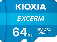 Карта пам'яті KIOXIA MicroSDXC 64GB UHS-I Class 10 Exceria R100MB/s (LMEX1L064GG2) + SD-адаптер