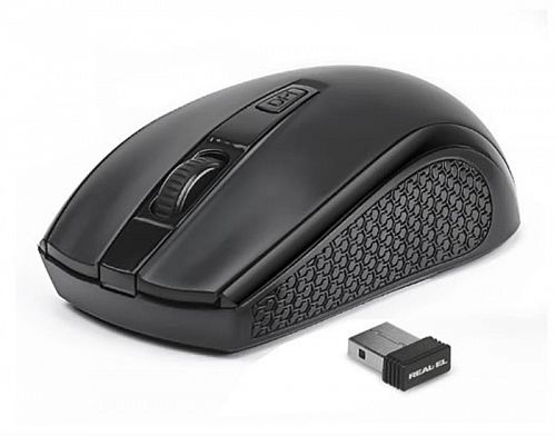 Купить Миша REAL-EL RM-308 Black USB UAH в магазине vsesvit.shop