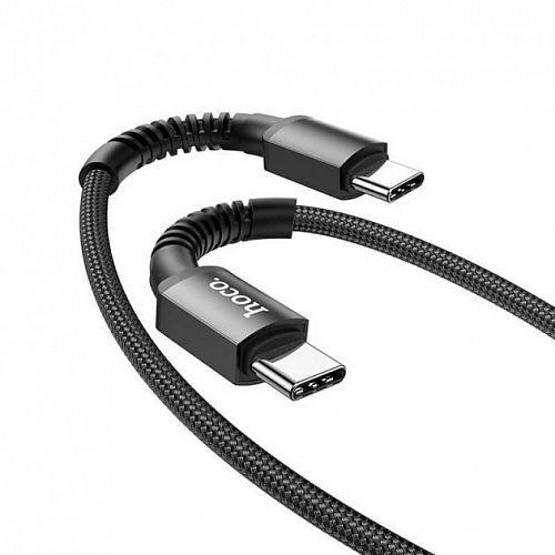Купить Кабель HOCO U126 Lantern 100W charging data cable Type-C to Type-C 1.2m Grey в магазине vsesvit.shop