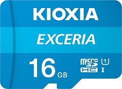 Карта пам'яті KIOXIA MicroSDHC 16GB UHS-I Class 10 Exceria R100MB/s (LMEX1L016GG2) + SD-адаптер