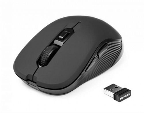 Купить Миша REAL-EL RM-350W Black  USB в магазине vsesvit.shop
